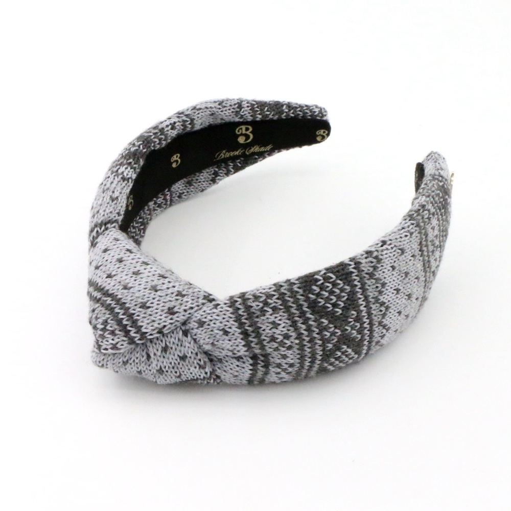 150. The Grey FairIsle Sweater Weather Lowknot Headband